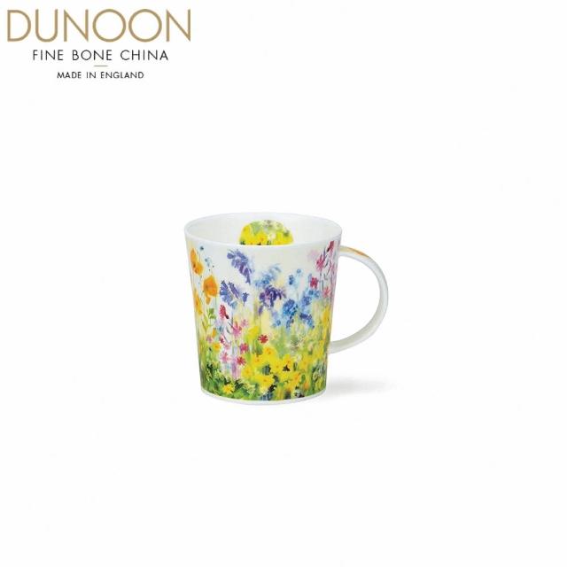 【DUNOON】繽紛花徑馬克杯-黃-320ml(100%英國製骨瓷馬克杯)