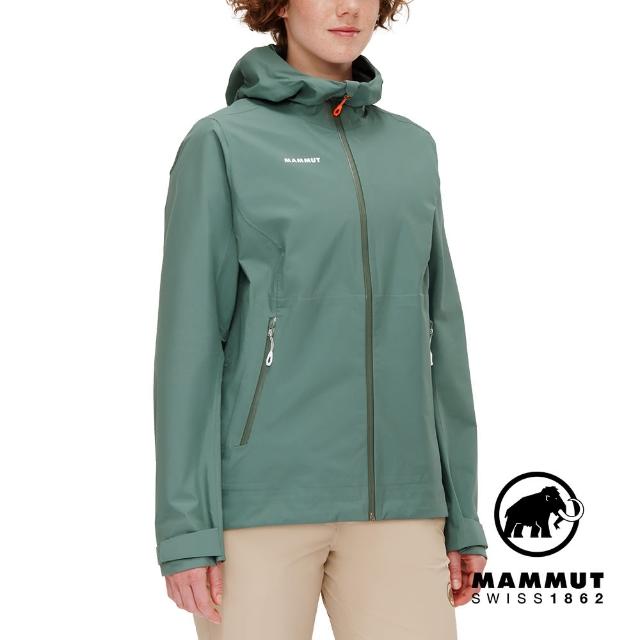 【Mammut 長毛象】Alto Light HS Hooded Jacket Women 輕量防風防水連帽外套 女款 深玉石綠 #1010-30670