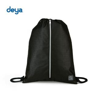 【deya】黑菱格束口背袋(黑色)