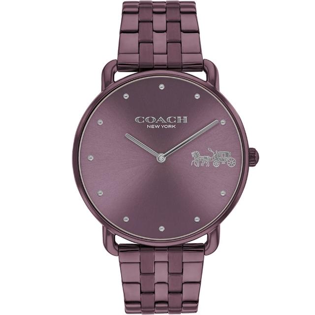 【COACH】官方授權經銷商 Elliot 經典時尚馬車腕錶-41mm/紫 母親節 禮物(14504298)