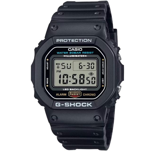 【CASIO 卡西歐】卡西歐G-SHOCK運動電子錶-黑(DW-5600UE-1)