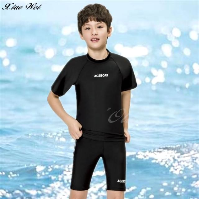【梅林品牌】流行男童/中童/大童短袖二件式泳裝(NO.M32208)