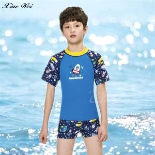 【梅林品牌】流行男童短袖二件式泳裝(NO.M32218)