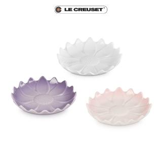 【Le Creuset】瓷器向日葵鏟座盤14cm(藍鈴紫/貝殼粉/雪花白 3色選1)
