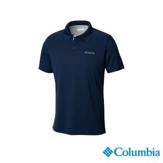 【Columbia 哥倫比亞 官方旗艦】男款-UtilizerUPF30快排Polo衫-深藍色(UAX01260NY/IS)