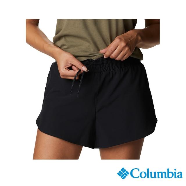 【Columbia 哥倫比亞 官方旗艦】女款-Columbia Hike快排短褲-黑色(UAR96390BK/IS)
