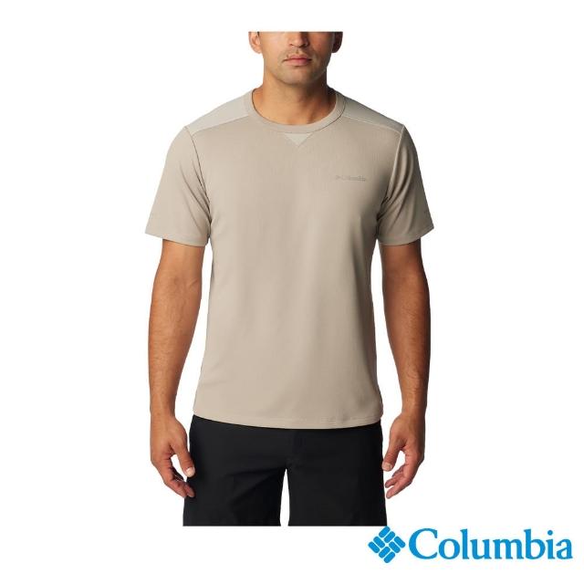 【Columbia 哥倫比亞 官方旗艦】男款-Black Mesa涼感快排短袖上衣-礦石灰(UAO14400AT/IS)