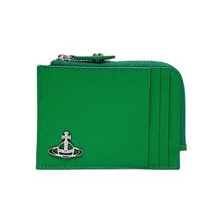 【Vivienne Westwood】春夏新款 女款 防刮皮革卡夾/零錢包(綠色)