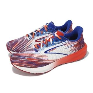 【BROOKS】競速跑鞋 Launch 10 男鞋 白 藍 鴛鴦 美國限定款 輕量 發射系列 運動鞋(1104091D154)