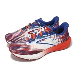 【BROOKS】競速跑鞋 Launch 10 女鞋 白 紅 鴛鴦 美國限定 發射系列 輕量 避震 運動鞋(1203981B154)