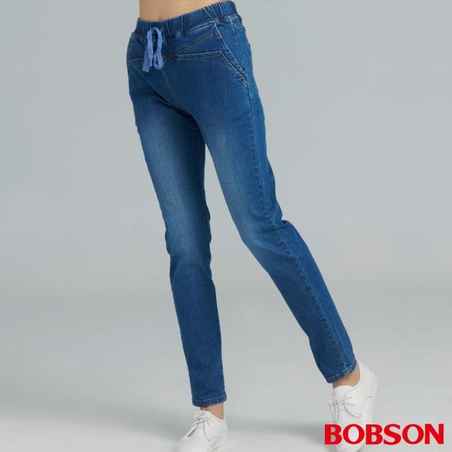 【BOBSON】女款鬆緊窄管褲(D135-53)