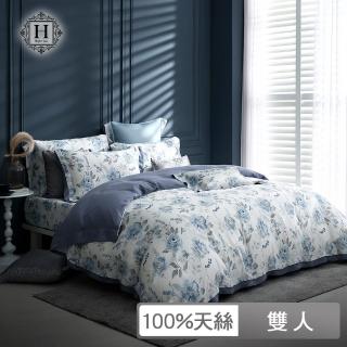 【HOYACASA 禾雅寢具】100支萊賽爾極緻天絲歐風工藝被套床包六件組-黛蘭朵(雙人)