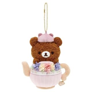 【San-X】拉拉熊 懶懶熊 午茶時光系列 絨毛娃娃吊飾 茶小熊(Rilakkuma)