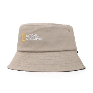 【National Geographic 國家地理】小 LOGO 漁夫帽-米色(百搭漁夫帽/穿搭必備)