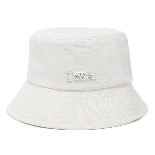 【National Geographic 國家地理】金屬 LOGO 漁夫帽-米白色(LOGO漁夫帽/穿搭必備)
