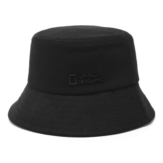 【National Geographic 國家地理】金屬 LOGO 漁夫帽-黑色(LOGO漁夫帽/穿搭必備)