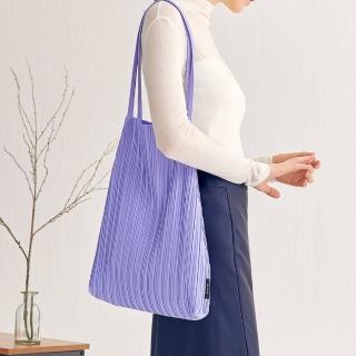 【BLUEORB】韓國 BLUEORB Each Bag 皺褶托特包 肩背包-內附收納袋(丁香紫)
