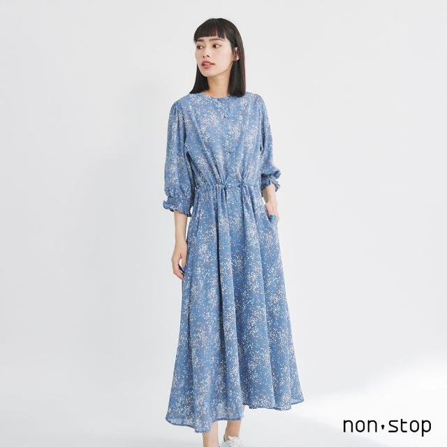 【non-stop】浪漫花卉束腰洋裝-2色
