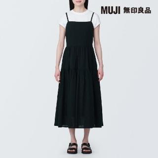 【MUJI 無印良品】女強撚細肩帶洋裝(共2色)
