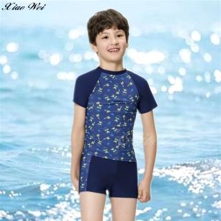 【梅林品牌】流行男童短袖二件式泳裝(NO.M32228)