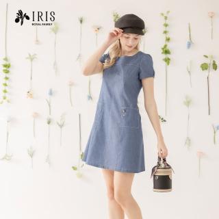 【IRIS 艾莉詩】俐落微閃直筒洋裝-4色(42622)