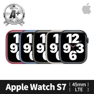 【Apple】A+ 級福利品 Apple Watch S7 LTE 45mm 鋁金屬錶殼(副廠配件/錶帶顏色隨機)
