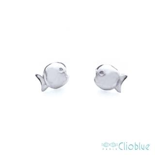 【Clio Blue】大頭魚耳環(法國巴黎品牌/925純銀)