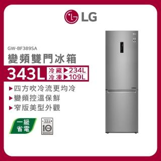 【LG 樂金】343公升一級能效WiFi直驅變頻右開雙門冰箱(GW-BF389SA)