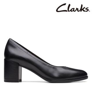 【Clarks】女鞋Freva55 Court 素雅舒適方跟鞋 黑色(CLF70964D)