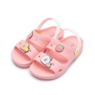 【鞋全家福】15-19cm 角落生物 草莓輕量涼鞋 粉紅 中童鞋 SGKT44063
