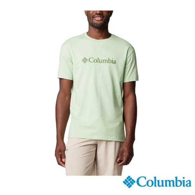【Columbia 哥倫比亞 官方旗艦】男款-CSC Basic Logo短袖T恤-嫩綠色(UJO15860LM/IS)