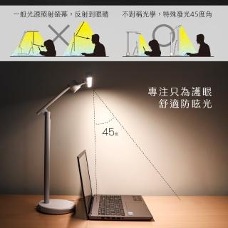 【KINYO】LED護眼檯燈 舒適防眩光讀寫LED檯燈 可調光座式桌燈(多角度調整.可摺疊收納)