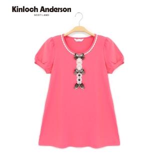 【Kinloch Anderson】圓領蕾絲蝴蝶結短袖上衣 金安德森女裝(KA0555315)