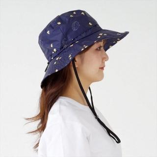 【nifty colors】花海刺蝟 晴雨兩用遮陽帽/藍 可摺疊收納 抗UV遮陽帽(漁夫帽、登山帽、釣魚帽)