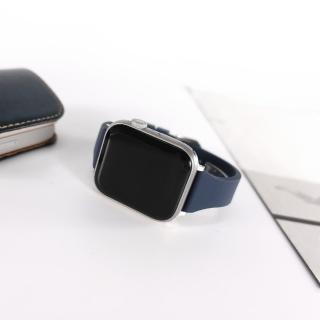 【Watchband】Apple Watch 全系列通用錶帶 蘋果手錶替用錶帶 經典色系 矽膠錶帶(海軍藍色)