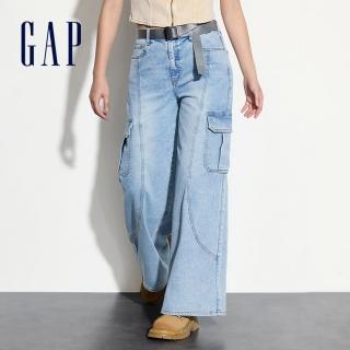 【GAP】女裝 寬鬆牛仔褲-淺藍色(465906)