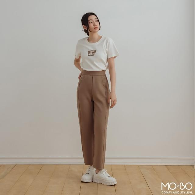 【MO-BO】舒適空氣棉剪接錐形褲