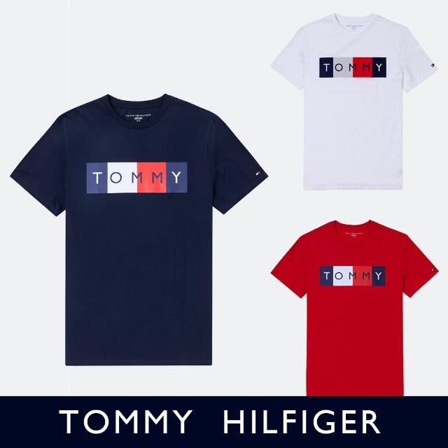 【Tommy Hilfiger】TOMMY 經典印刷大Logo圖案短袖T恤 上衣-多色組合(平輸品)