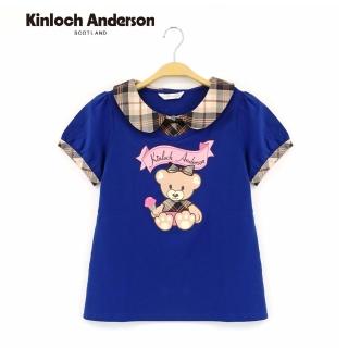 【Kinloch Anderson】格紋小領熊熊短袖上衣 金安德森女裝(KA0555327)