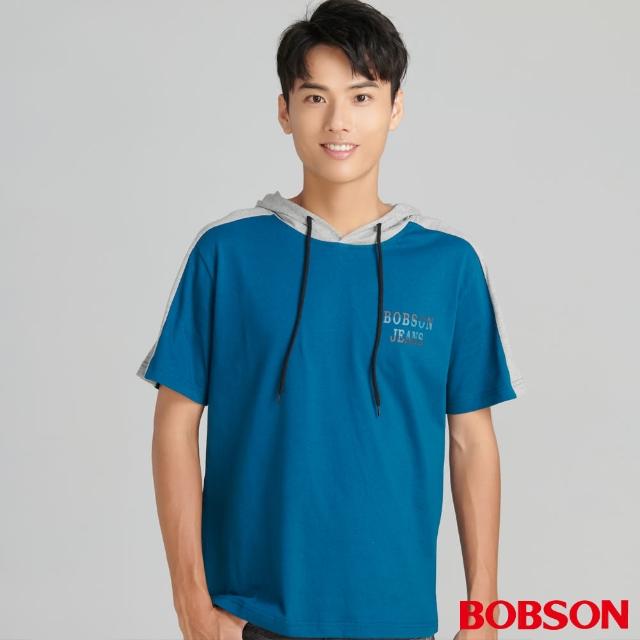 【BOBSON】男款連帽袖配色上衣(73017-59)