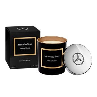 【Mercedes-Benz 賓士】木質與皮革 頂級居家香氛工藝蠟燭 180g(代理商公司貨)