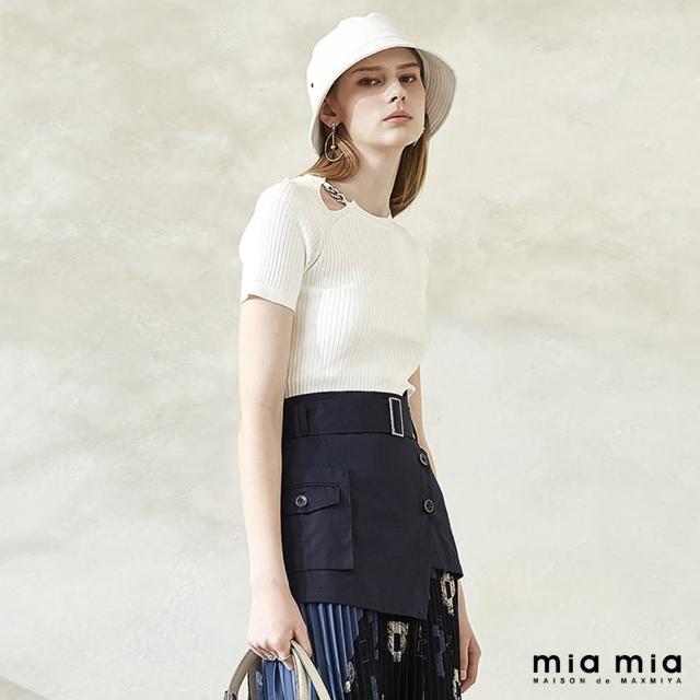 【mia mia】鏈帶裝飾短袖針織衫