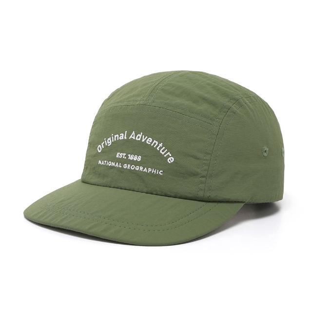 【National Geographic 國家地理】五片帽 - 卡其綠色(帽子/穿搭必備)