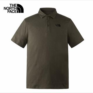 【The North Face】TNF 北臉 短袖POLO 休閒 M MFO S/S COTTON POLO - AP 男 綠(NF0A8AV321L)