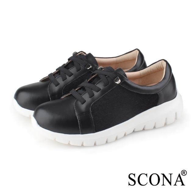 【SCONA 蘇格南】輕量時尚舒適休閒鞋(黑色 7401-1)
