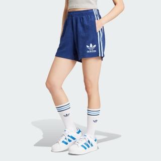 【adidas 愛迪達】短褲 女款 運動褲 TERRY SHORT OR 藍 IR7472