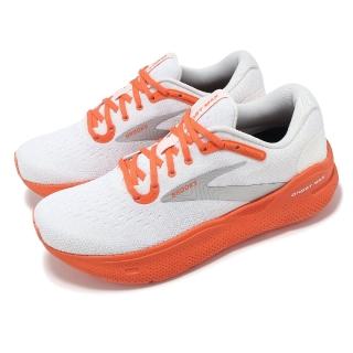【BROOKS】慢跑鞋 Ghost Max 男鞋 白 橘 緩衝 厚底 透氣 魔鬼極致 運動鞋(1104061D189)