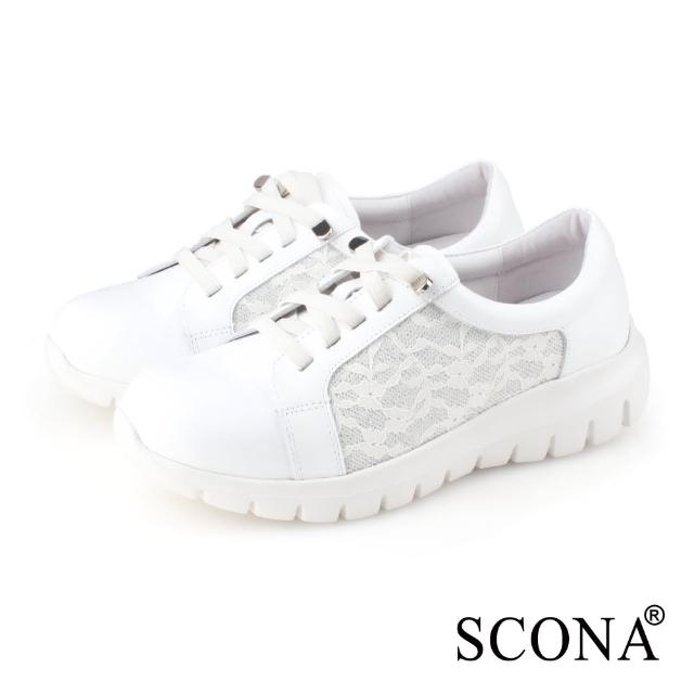 【SCONA 蘇格南】輕量時尚舒適休閒鞋(白色 7401-2)