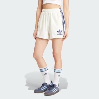 【adidas 愛迪達】短褲 女款 運動褲 TERRY SHORT OR 白 IT9841