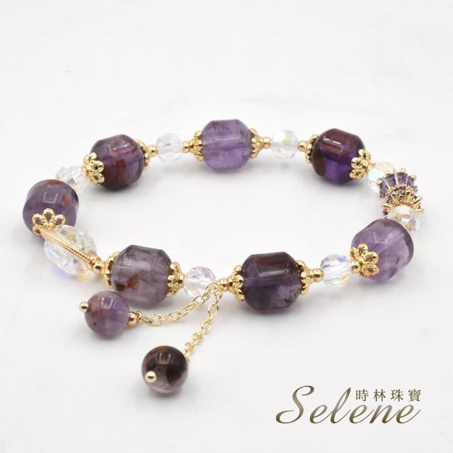【Selene】華麗晶鑽紫幽靈手鍊(#40)